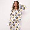 Watercolor Caviar Art Print Satin Pajama Set