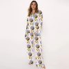 Watercolor Caviar Art Print Satin Pajama Set 2