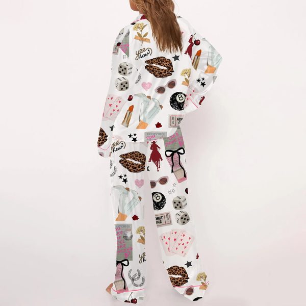 Western Cowgirl Glam Silky Satin Pajama Set 4
