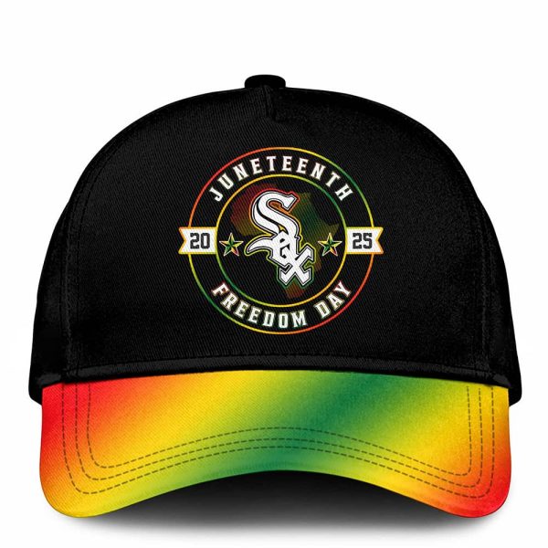White Sox 2025 Juneteenth Freedom Day Hoodie Joggers Cap 3