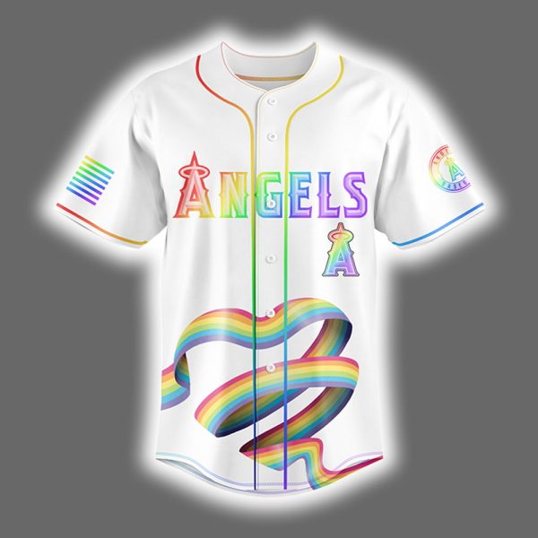 2025 Angels Happy Pride Month LGBTQ Baseball Jersey 2