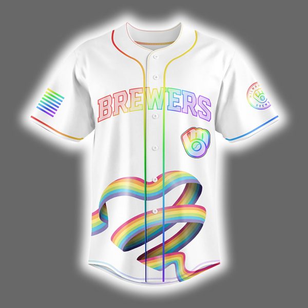 2025 Brewers Happy Pride Month LGBTQ Baseball Jersey 2