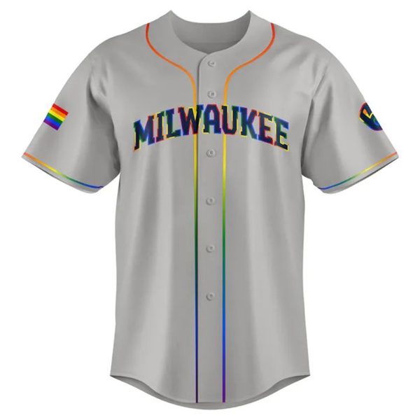 2025 Brewers Happy Pride Night Jersey 2
