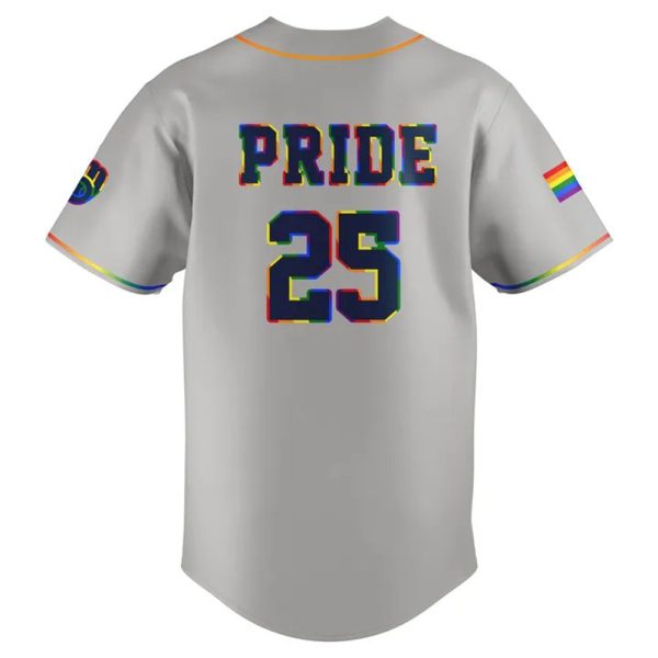 2025 Brewers Happy Pride Night Jersey 3