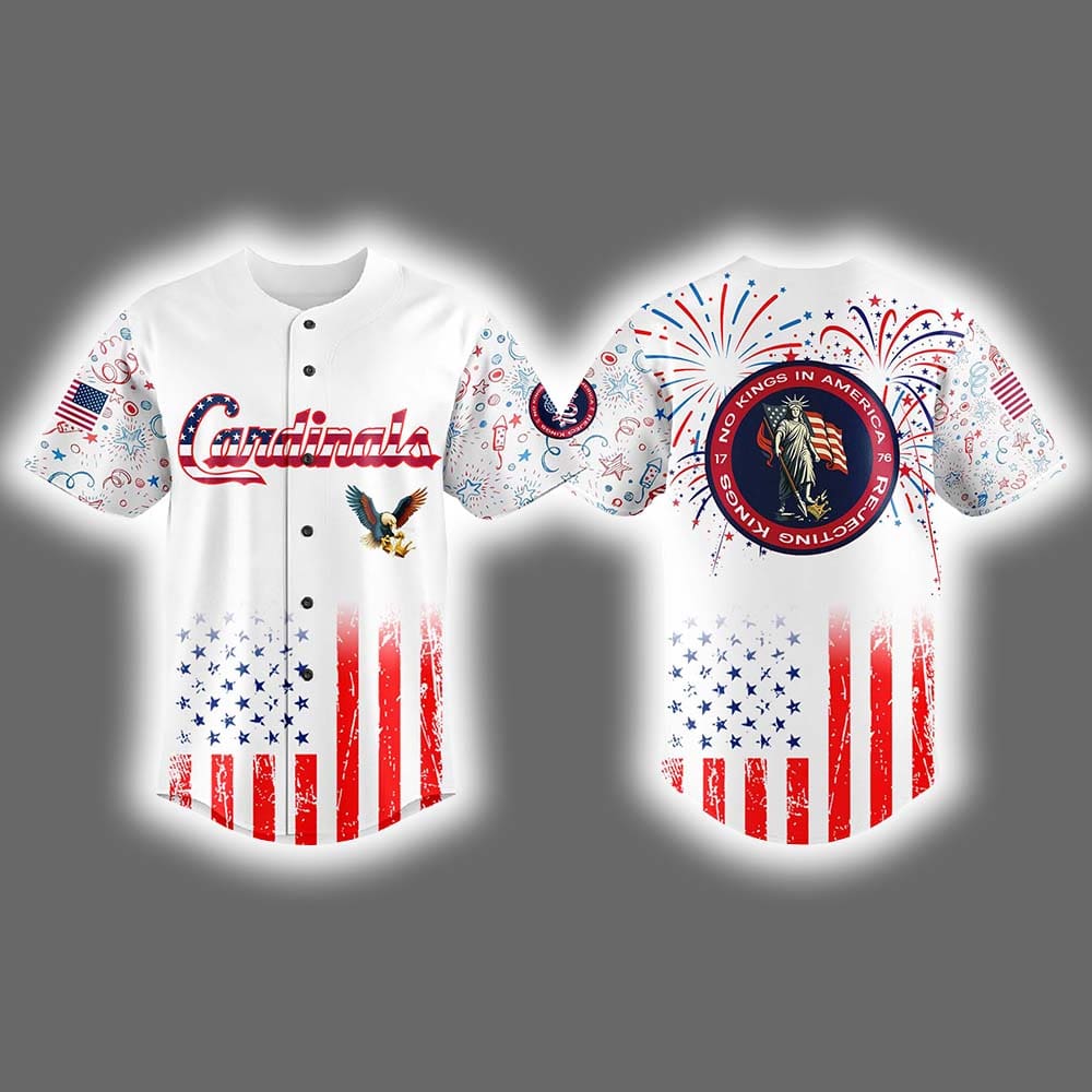 2025 Cardinals Happy 4th of July No Kings Jersey 2025 Cardinals Happy 4th of July No Kings Jersey