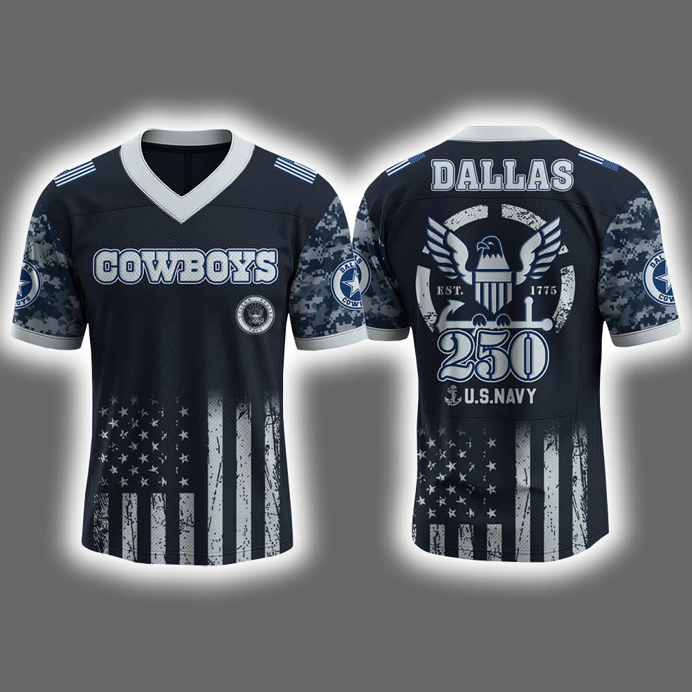2025 Cowboys US NAVY 250th Birthday Celebration Football Jersey 2025 Cowboys US NAVY 250th Birthday Celebration Football Jersey