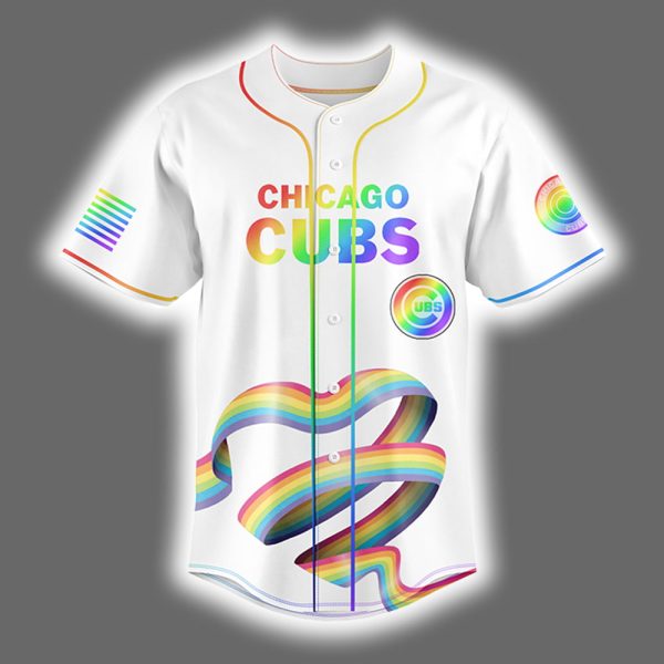 2025 Cubs Happy Pride Month LGBTQ Baseball Jersey 2
