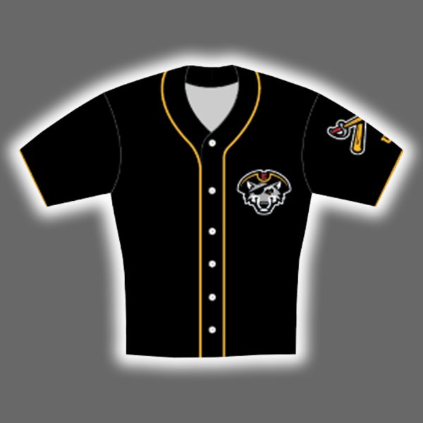 2025 Erie SeaWolves On Field Game Jersey Black Yellow Alternate Jersey Giveaway