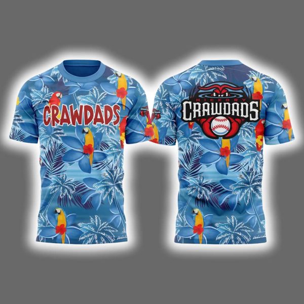 2025 Hickory Crawdads Margaritaville Night Shirt