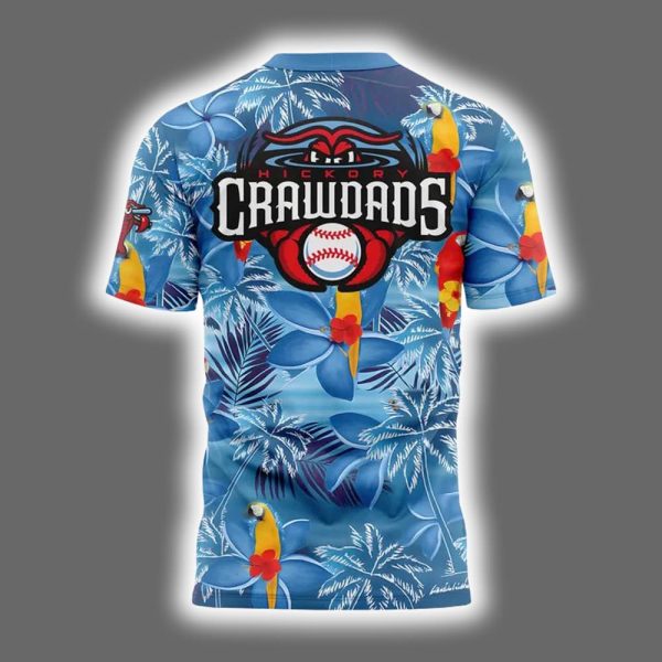 2025 Hickory Crawdads Margaritaville Night Shirt 3