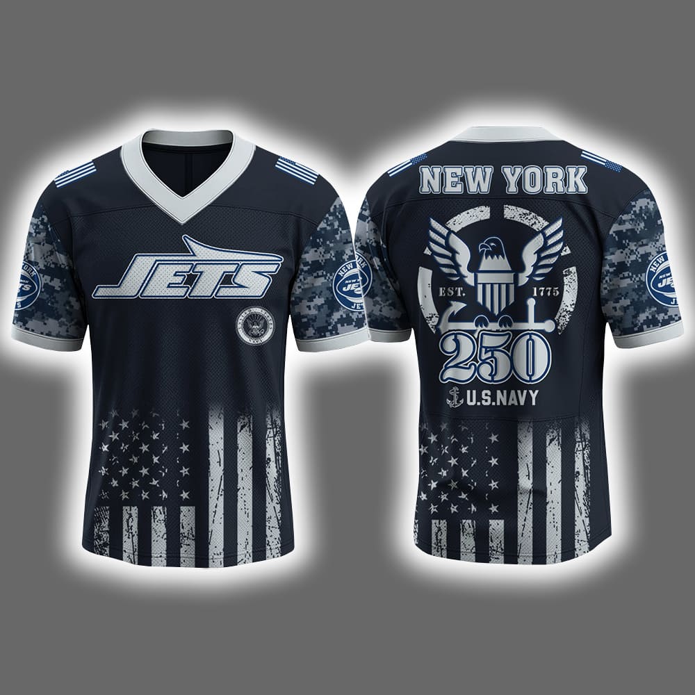 2025 Jets US NAVY 250th Birthday Celebration Football Jersey 2025 Jets US NAVY 250th Birthday Celebration Football Jersey