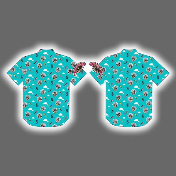 2025 Mariners Hot Dogs from Heaven Button Up Shirt Giveaway