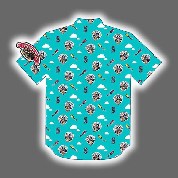 2025 Mariners Hot Dogs from Heaven Button Up Shirt Giveaway 3