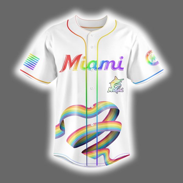 2025 Marlins Happy Pride Month LGBTQ Baseball Jersey 2