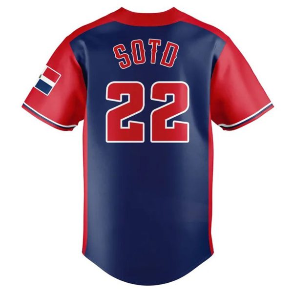 2025 Mets Juan Soto Dominican Republic Jersey 3