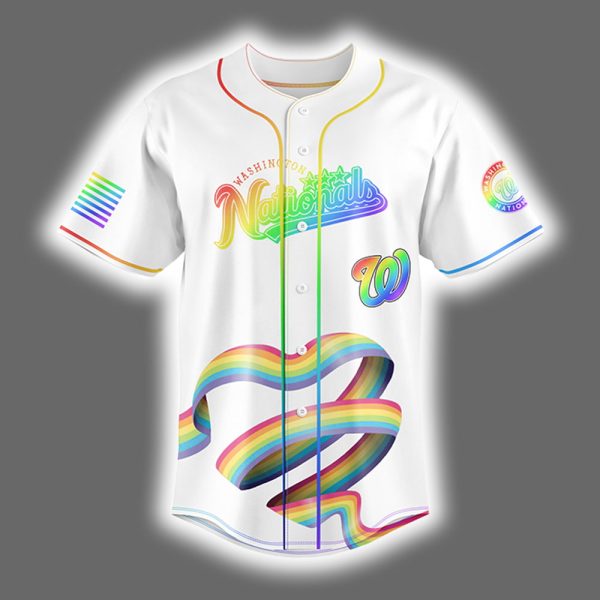 2025 Nationals Happy Pride Month LGBTQ Baseball Jersey 2