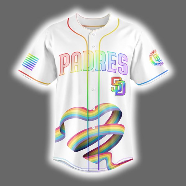 2025 Padres Happy Pride Month LGBTQ Baseball Jersey 2