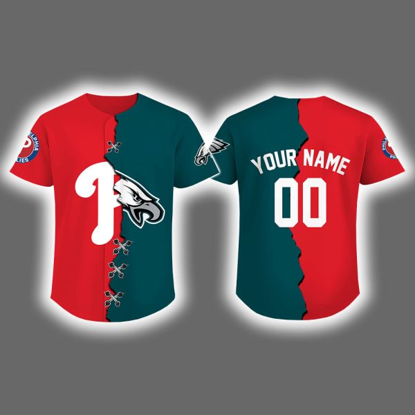 2025 Phillies x Eagles Baseball Jersey