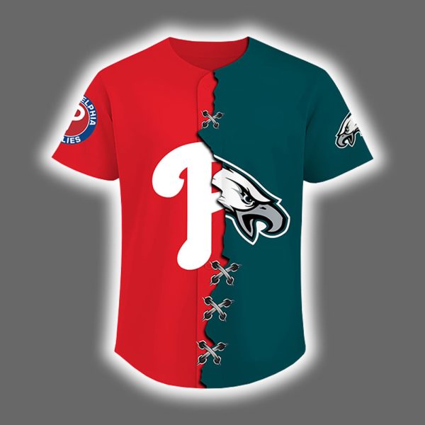 2025 Phillies x Eagles Baseball Jersey 2