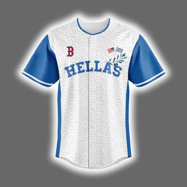 2025 Red Sox Greek American Celebration Baseball Jersey 2