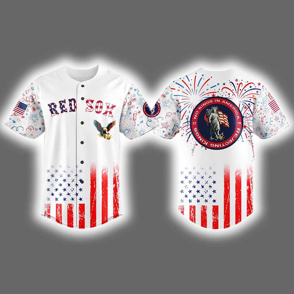 2025 Red Sox Happy 4th of July No Kings Jersey 2025 Red Sox Happy 4th of July No Kings Jersey
