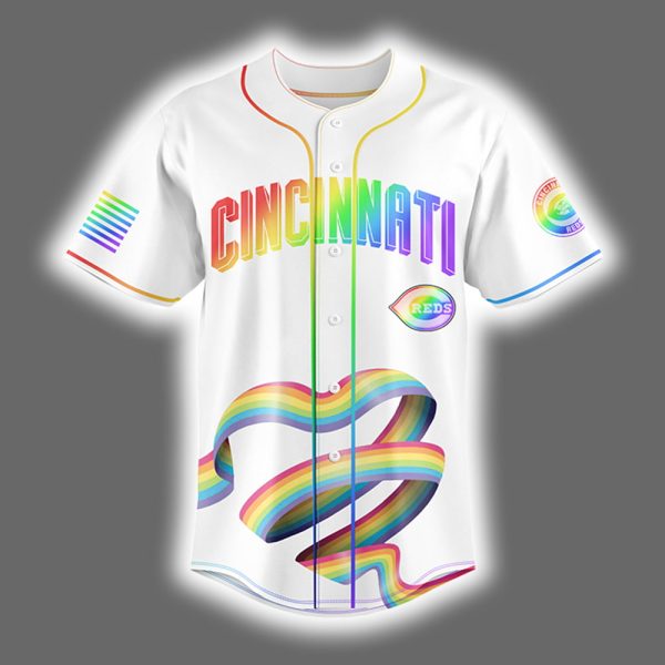 2025 Reds Happy Pride Month LGBTQ Baseball Jersey 2