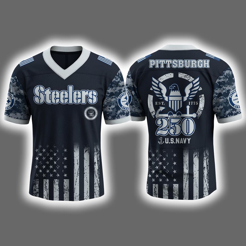 2025 Steelers US NAVY 250th Birthday Celebration Football Jersey 2025 Steelers US NAVY 250th Birthday Celebration Football Jersey