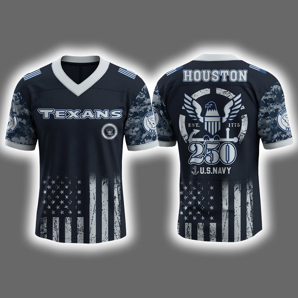 2025 Texans US NAVY 250th Birthday Celebration Football Jersey 2025 Texans US NAVY 250th Birthday Celebration Football Jersey