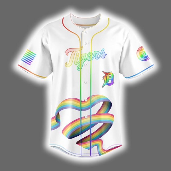 2025 Tigers Happy Pride Month LGBTQ Baseball Jersey 2