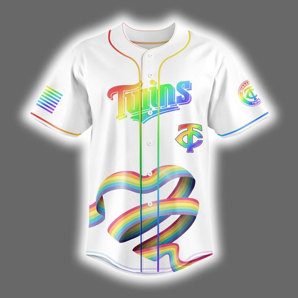 2025 Twins Happy Pride Month LGBTQ Baseball Jersey 2