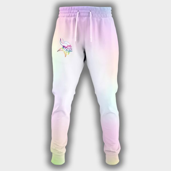 2025 Vikings Celebrating Pride Month Hoodie Joggers Cap 2
