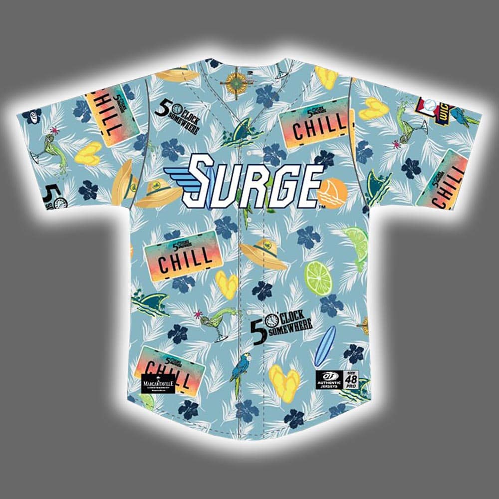 2025 Wichita Wind Surge Margaritaville Night Jersey Giveaway 2025 Wichita Wind Surge Margaritaville Night Jersey Giveaway