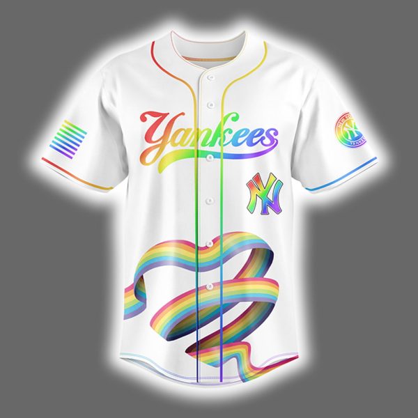 2025 Yankees Happy Pride Month LGBTQ Baseball Jersey 2