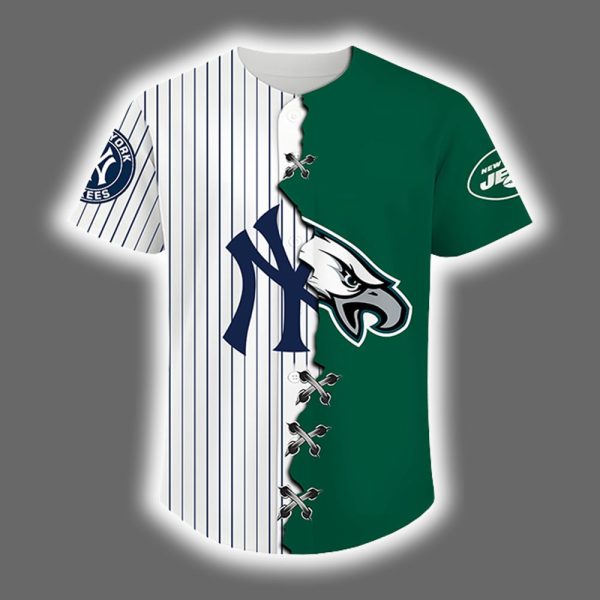 2025 Yankees x Jets Baseball Jersey 2