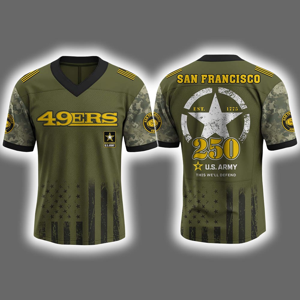 49ers US ARMY 250th Birthday Celebration 2025 Jersey 49ers US ARMY 250th Birthday Celebration 2025 Jersey