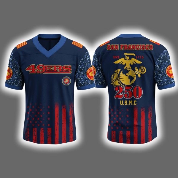 49ers US USMC 250th Birthday Jersey 2025