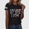 8647 Resist Like Its 1776 Printed Short Sleeved T Shirt 2