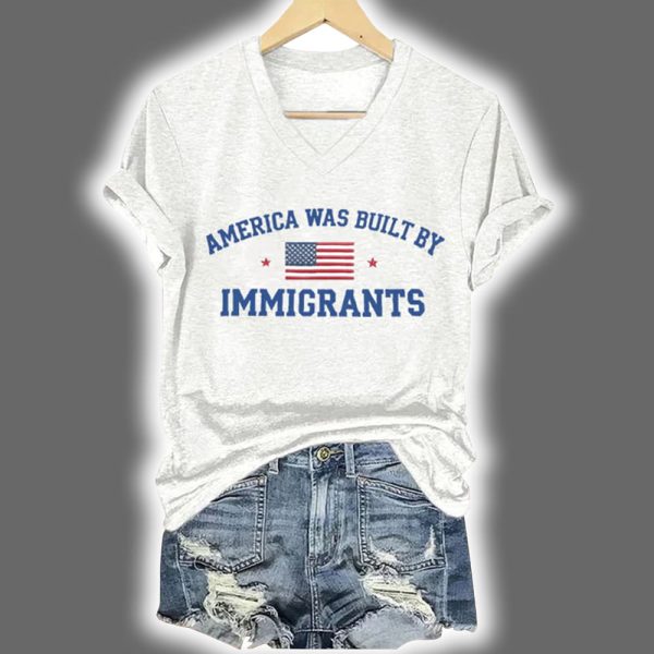 American Was Built By Immigrants Printed Casual Shirt 2