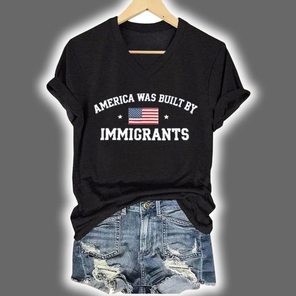 American Was Built By Immigrants Printed Casual Shirt 3