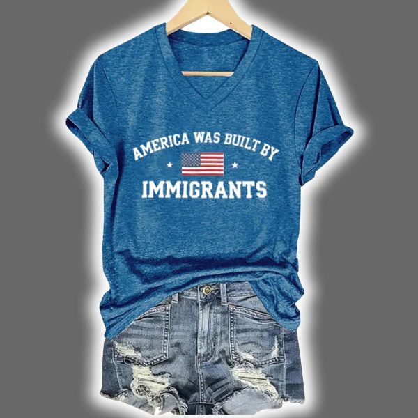 American Was Built By Immigrants Printed Casual Shirt 4