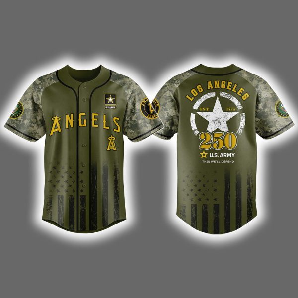 Angels US ARMY 250th Birthday Celebration Jersey 2025