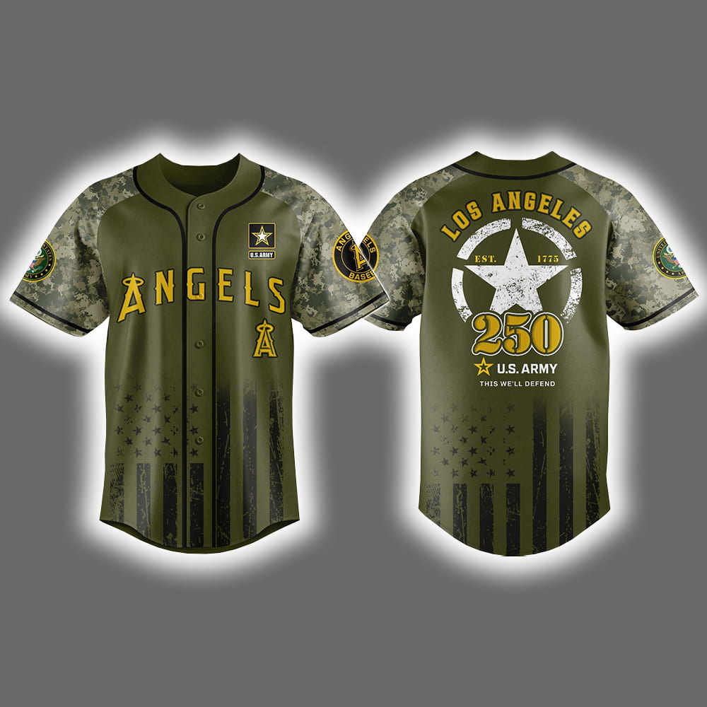 Angels US ARMY 250th Birthday Celebration Jersey 2025 Angels US ARMY 250th Birthday Celebration Jersey 2025
