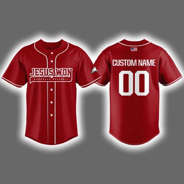 Arkansas Baseball Jesus Won Jersey