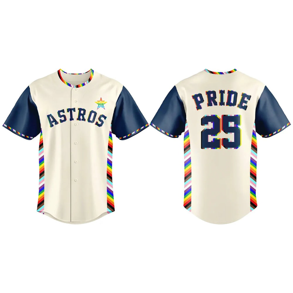 Astros 2025 Happy Pride Night Jersey Astros 2025 Happy Pride Night Jersey