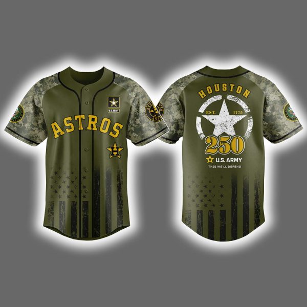 Astros US ARMY 250th Birthday Celebration Jersey 2025