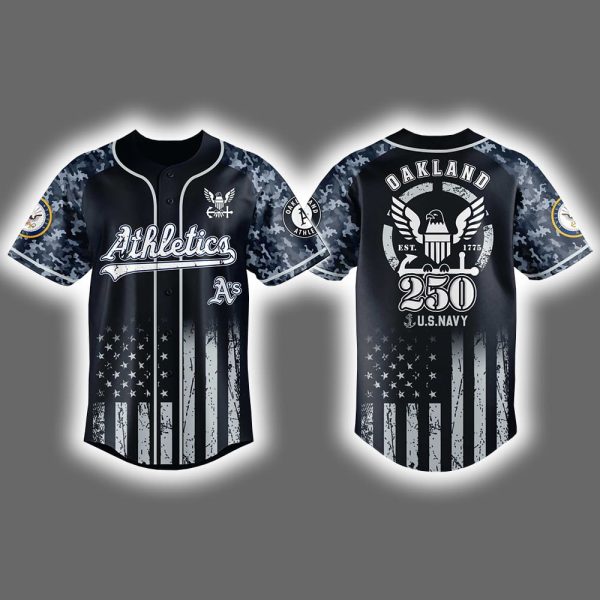 Athletics US Navy 250th Birthday Celebration Jersey 2025