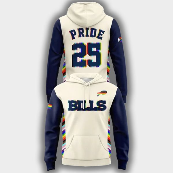 Bills 2025 Happy Pride Night Hoodie Joggers Cap