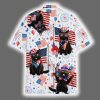 Black Cat Independence Day Funny Hawaiian Shirt 3