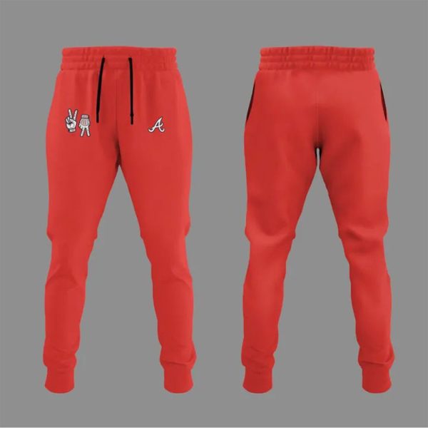 Braves Chris Sale Peace Up A Town Down Hoodie Joggers Cap 2