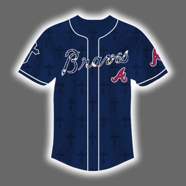 Braves I Can Do All Things Through Christ Baseball Jersey 2